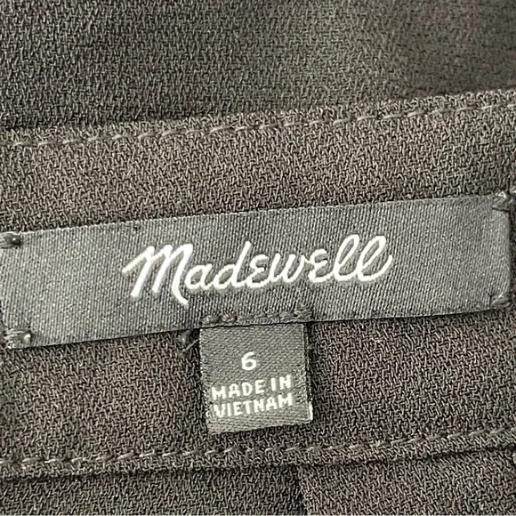 Madewell Jumpsuit Black Wide Leg Sleeveless Tie Back Square Neck Size 6 - Picture 9 of 11